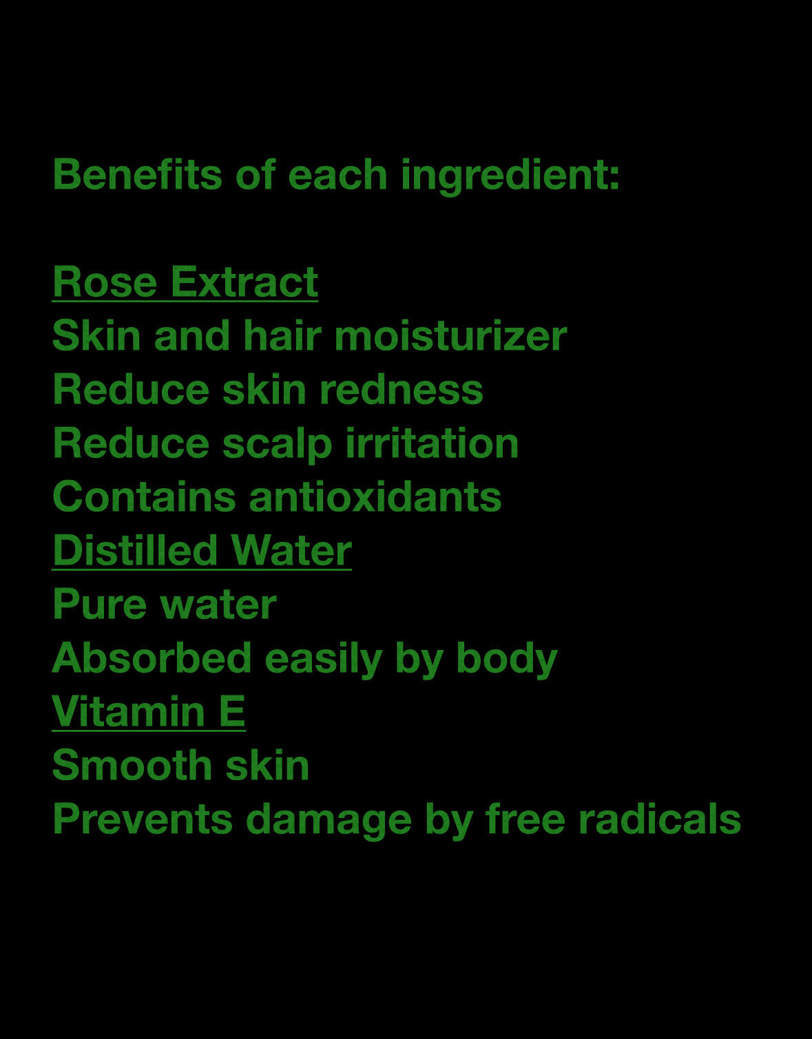 Rose Water/Hydrosol - Preservative Free with Vitamin E -Unisex. Daily Skin Toner-Hydrator and Great Hair & Scalp Moisturizer.