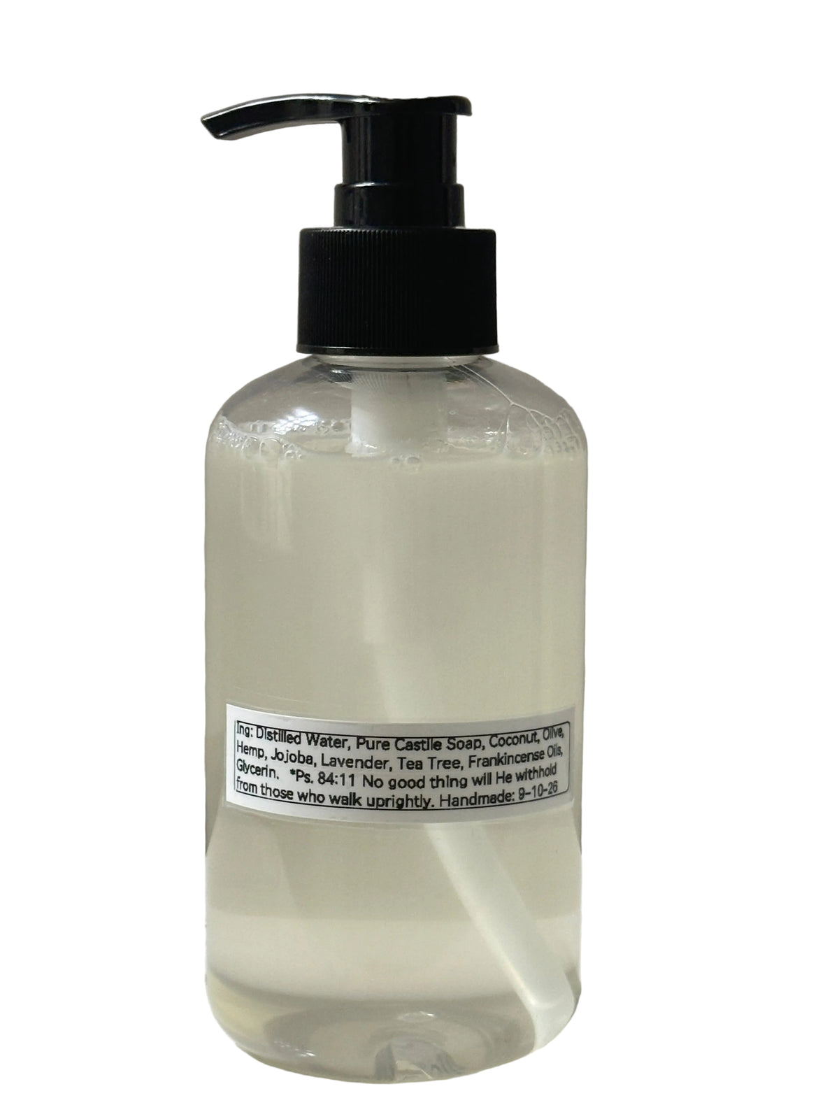 Castile Soap Face Wash with Frankincense - Unisex - 8oz