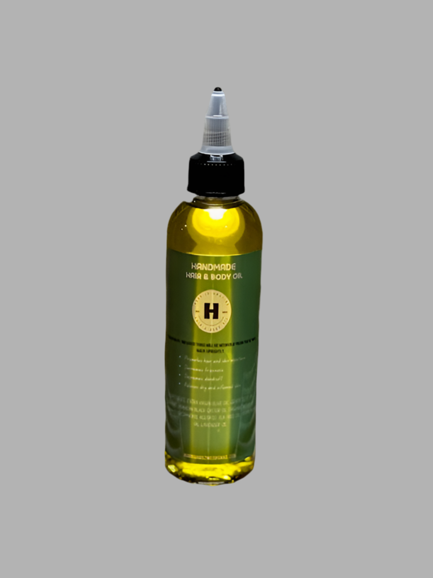 Oil Blend for Hair & Body-Unisex. Aromatic with Vitamin E, Lavender, and Peppermint.