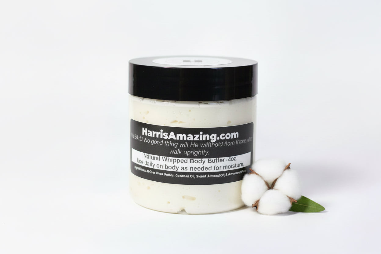 Moisturizing and Hydrating Whipped Body Butter with African Shea *Unisex.