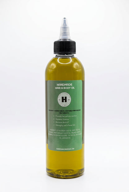 Oil Blend with Vit. E for Hair & Body - Unisex.  Aromatic with Lavender and Peppermint.