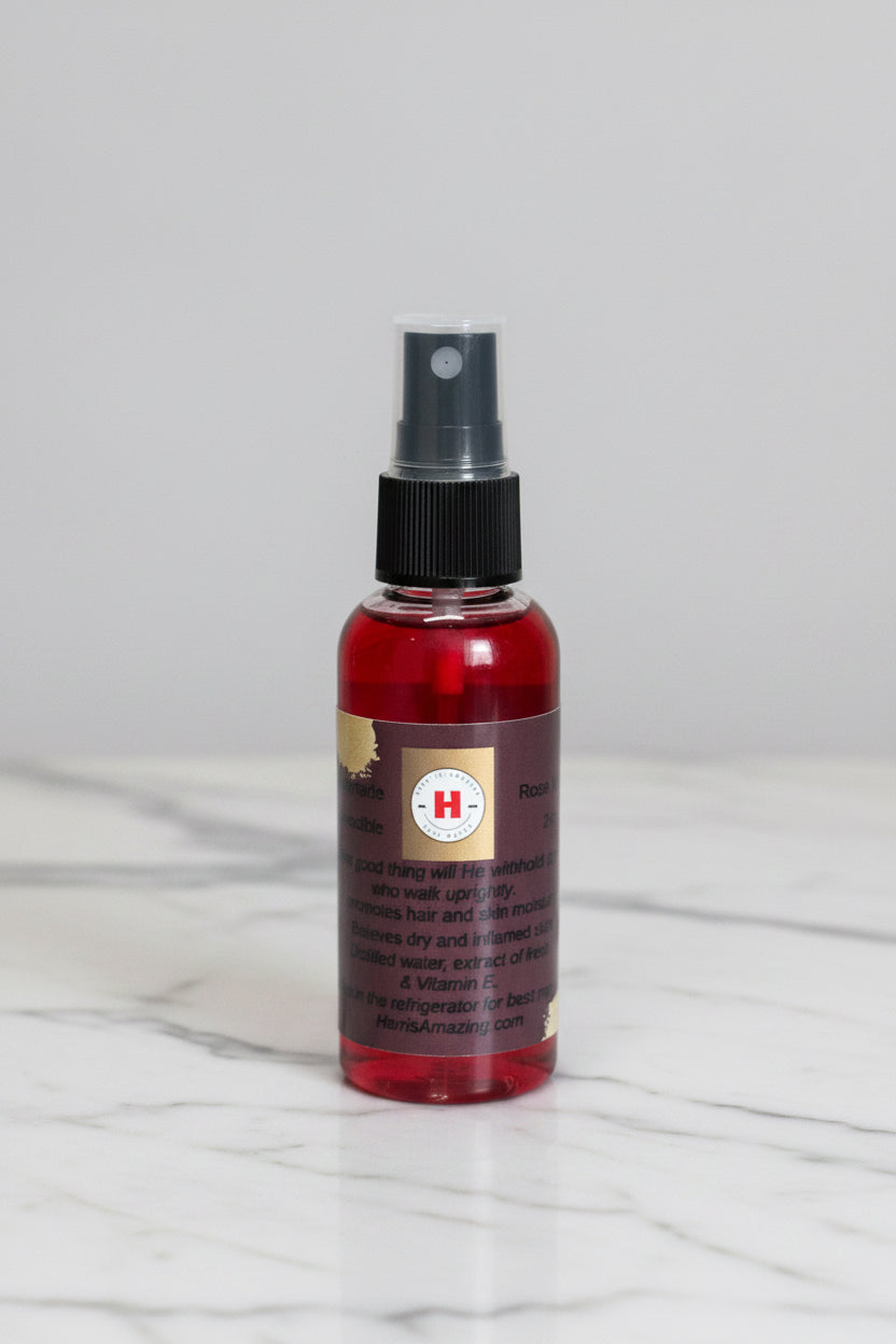 Rose Water/Hydrosol Preservative Free with Vit. E - Unisex.  Daily Skin Toner, Hydrator & Hair, Scalp Moisturizer.  *MUST REFRIGERATE*