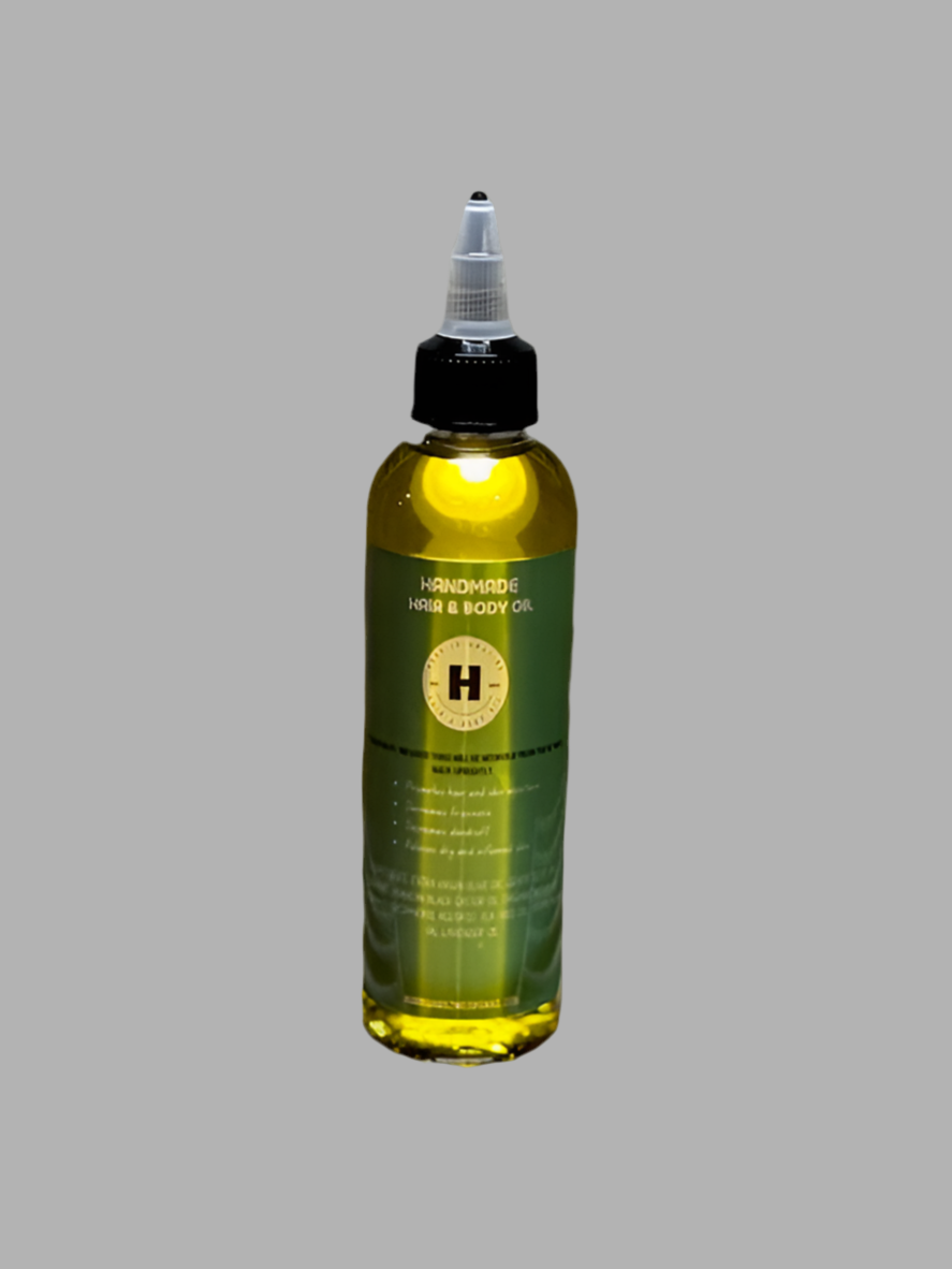 Oil Blend for Hair & Body-Unisex.  Aromatic with Vitamin E, Lavender, and Peppermint.