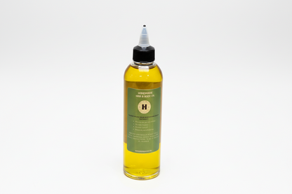 Oil Blend with Vit. E for Hair & Body *Unisex.  Aromatic with Lavender and Peppermint.